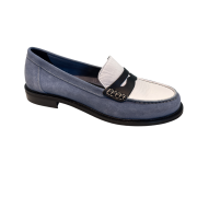 Mocassino Bicolor Blue/White