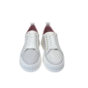 Sneakers Rete Polvere Multicolor Di Strass White