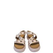 Sandalo Platform Con Borchie Cipria