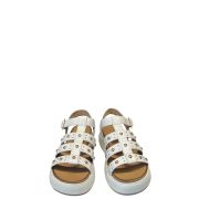 Sandalo Platform Con Borchie Cream