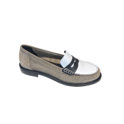 Mocassino Bicolor Beige/White