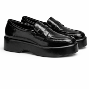 Mocassino Plateau Vernice Black