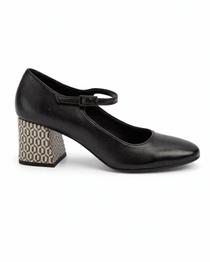 Decolletè Tacco Stampa Black