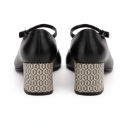 Decolletè Tacco Stampa Black