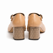 Decolletè Con Tacco Stampa Camel