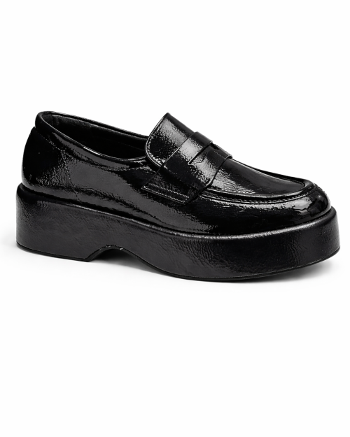 Mocassino Plateau Vernice Black