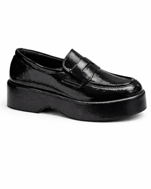 Mocassino Plateau Vernice Black
