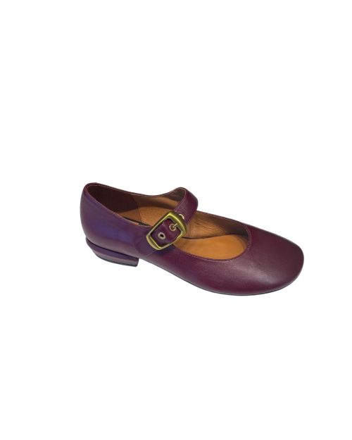 Ballerina Con Cinturino Bordeaux