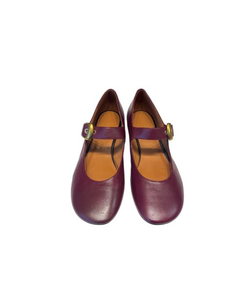 Ballerina Con Cinturino Bordeaux