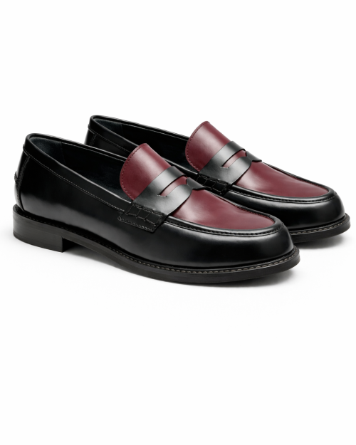 Mocassino Abras Black/Bordeaux
