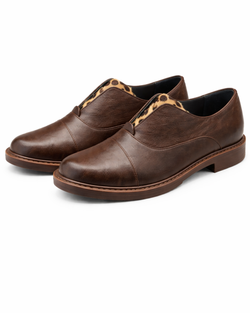 Francesina Pony Leopard Brown