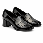 Mocassino Con Frange Black