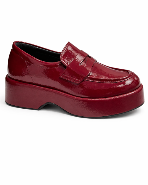 Mocassino Plateau Bordeaux