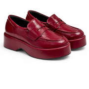 Mocassino Plateau Bordeaux