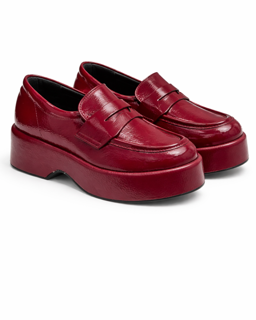 Mocassino Plateau Bordeaux