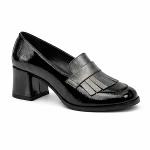 Mocassino Con Frange Black