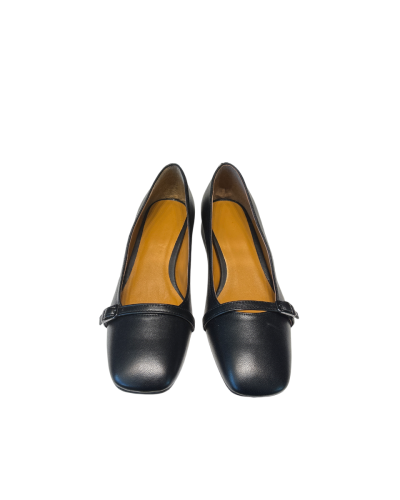 Ballerina Fibbia Nappa Nera