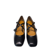 Ballerina Incrocio Vernice Nera