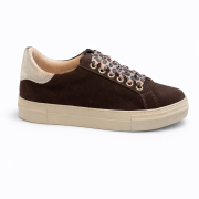 Sneaker Suede Testa Di Moro Leopard