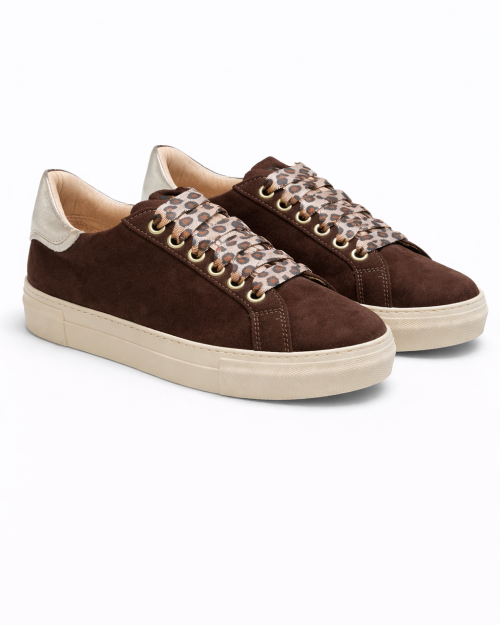 Sneaker Suede Testa Di Moro Leopard