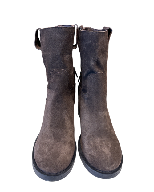 Tronchetto Con Tacco Suede Testa Di Moro