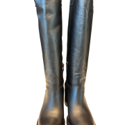 Stivale Alto Con Tacco Nero