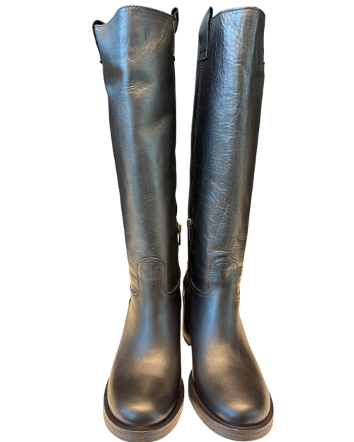 Stivale Alto Con Tacco Nero