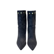 Tronchetto Con Frange Suede Black