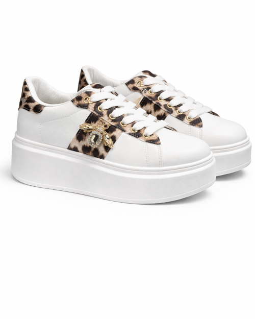 Sneakers Con Accessorio Ape Leopard