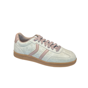 Sneakers Bassa Suede Beige/Rosa