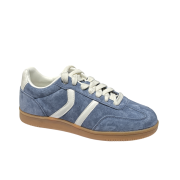 Sneakers Bassa Suede Jeans/White