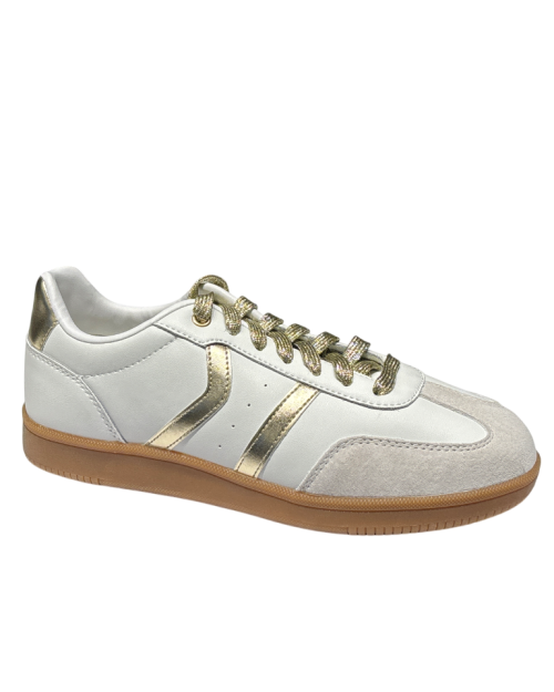 Sneakers Bassa Leather White/Platinum