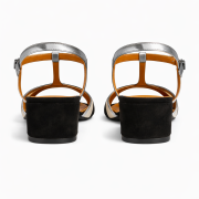 Sandalo Gloria Nero e Argento