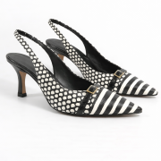 Chanel Greta Pois Bianco E Nero