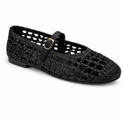 Ballerina Ischia Raffia Nero